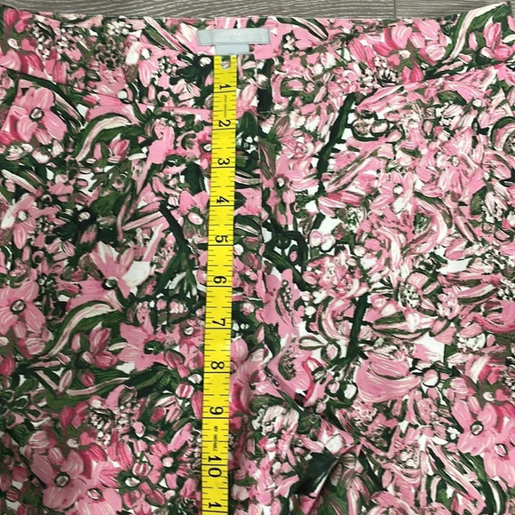 NWOT H&M Ankle Length Pink Green Floral Dress Pant 4 - Picture 12 of 16